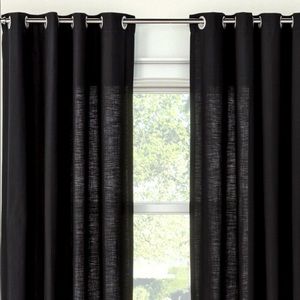 Threshold black 2 light filtering window panels 41”x83”